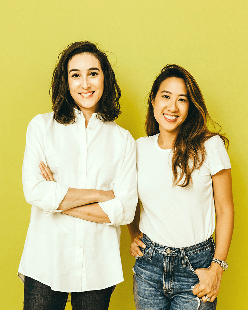 Laura Schubert and Lillian Tung against a green background.